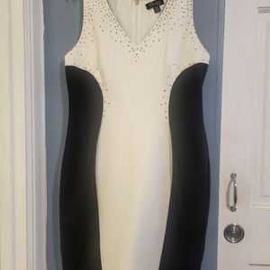 Black & White Bedazzled Dress